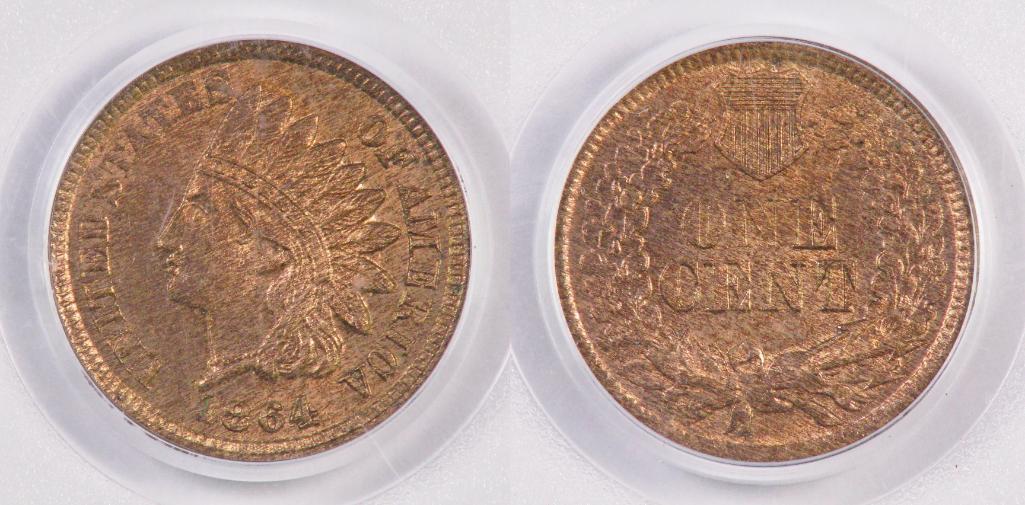 1864 Indian Head Cent Bronze (PCGS) MS64RD.