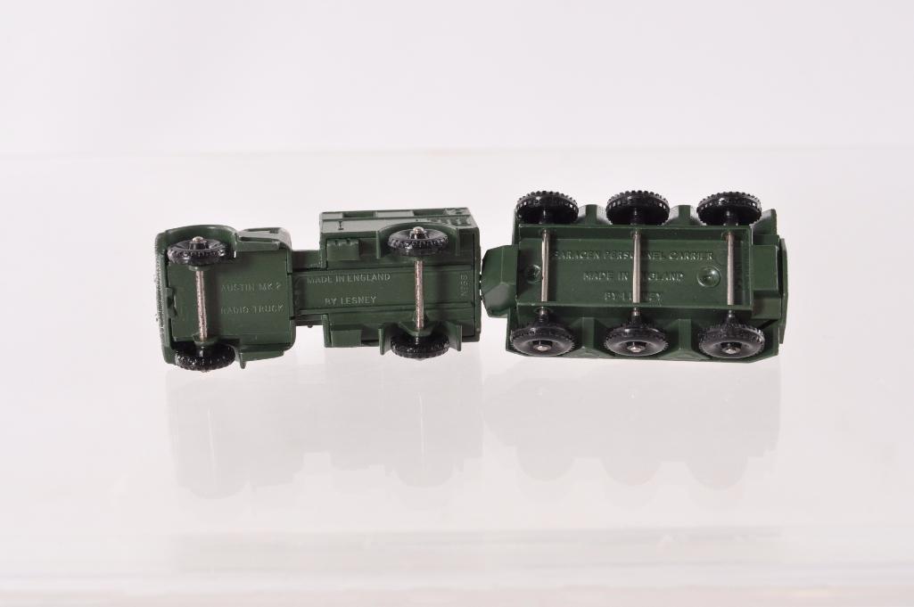 Group of 2 Matchbox Militray Die-Cast Vehicles with Original Boxes