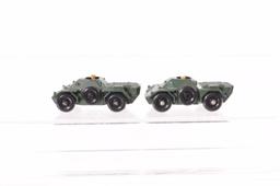 Group of 2 Matchbox No. 61 Army Scout Cars with Original Boxes