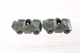 Group of 2 Matchbox No. 61 Army Scout Cars with Original Boxes