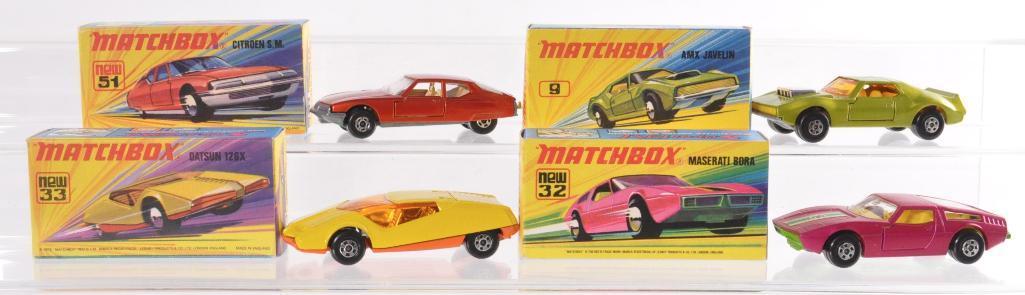 Group of 4 Matchbox Superfast Die-Cast Vehicle with Original Boxes