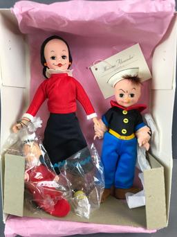 Madame Alexander dolls in original box Popeye and Olive Oyl set