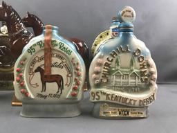 Group of 9 Collectible Whiskey Bottles