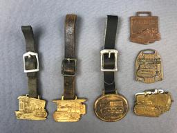 Group of 6 Vintage Caterpillar Tags/Fobs