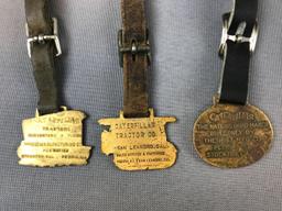 Group of 6 Vintage Caterpillar Tags/Fobs