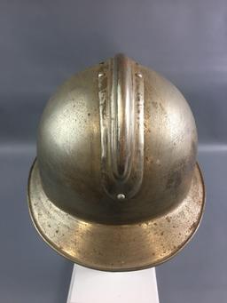 Vintage Metal Firefighters Helmet