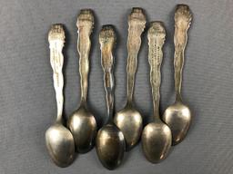 Group of 6 Antique Avery Company Silverplate Spoons