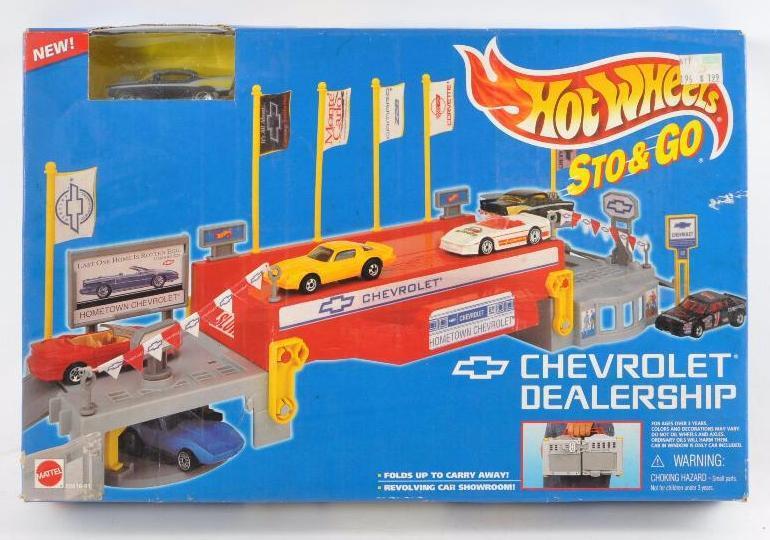 Hot Wheels Sto and Go Chevrolet Dealership in Original Box