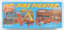 Hot Wheels Sto and Go Fire Fighter Playset with Original Box
