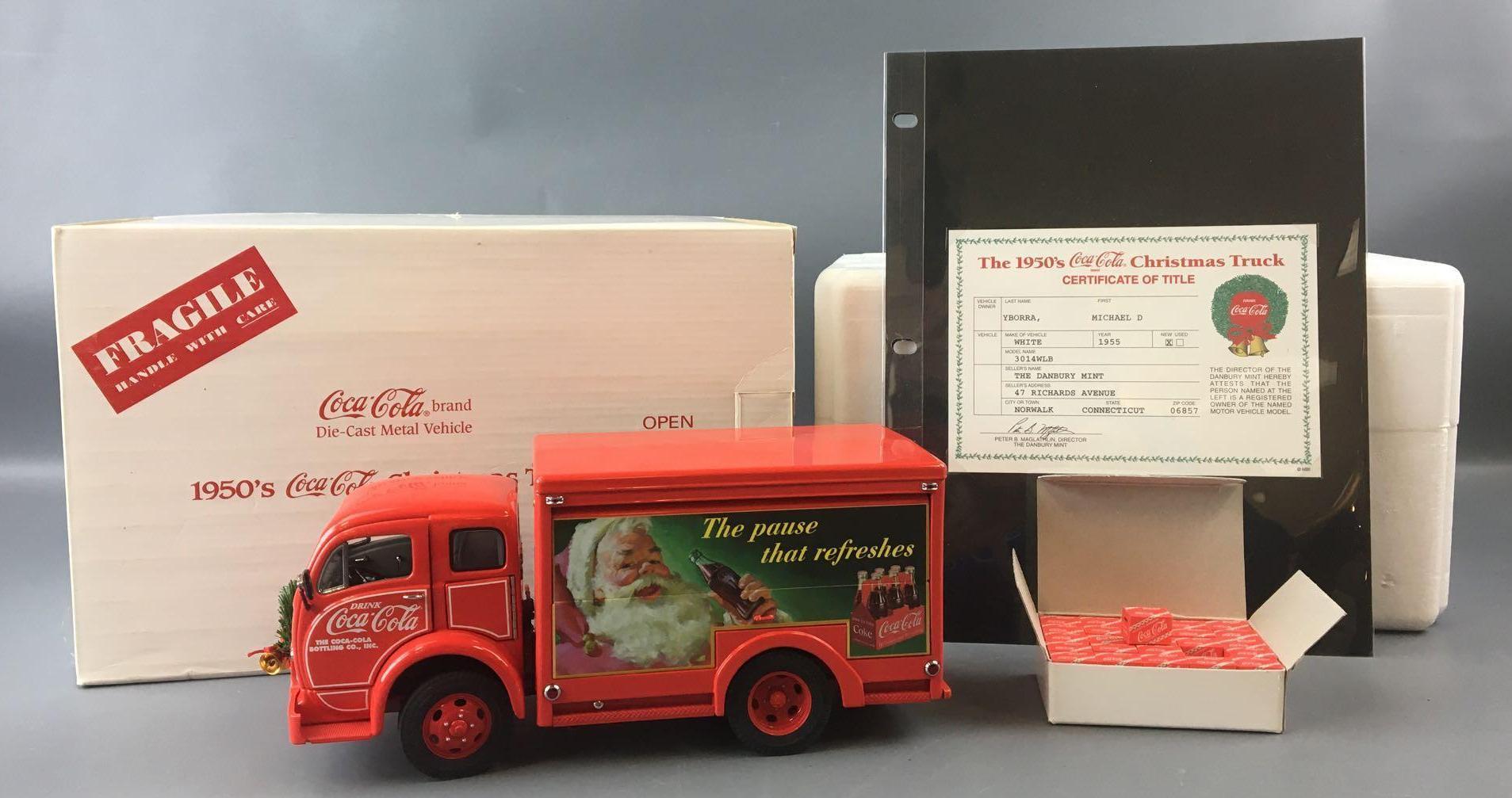 Danbury Mint 1950s Coca-Cola Die-cast Christmas Truck