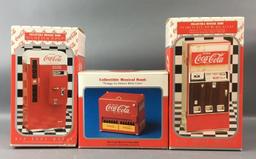 Group of 3 Coca-Cola Die-cast Collectible Musical Banks