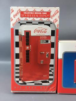 Group of 3 Coca-Cola Die-cast Collectible Musical Banks