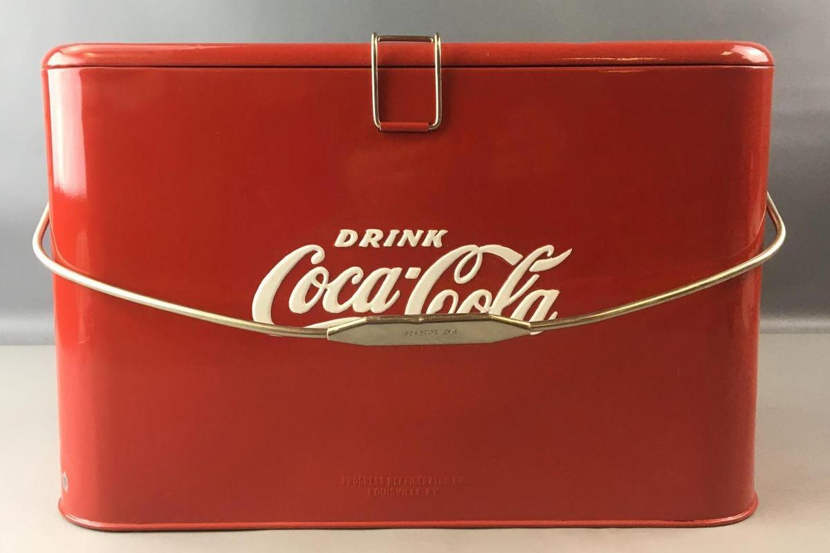 Vintage Coca-Cola Progress Model A-2 Advertising Metal Cooler