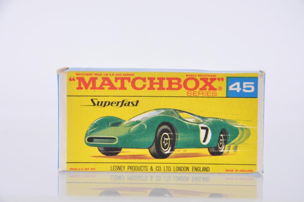 Matchbox Superfast No. 45 Ford Group 6 Die-Cast Vehicle with Original Box