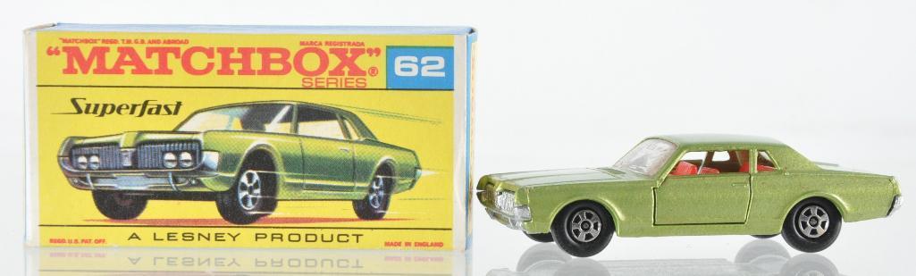 Matchbox Superfast No. 62 Mercury Cougar Die-Cast Vehicle with Original Box