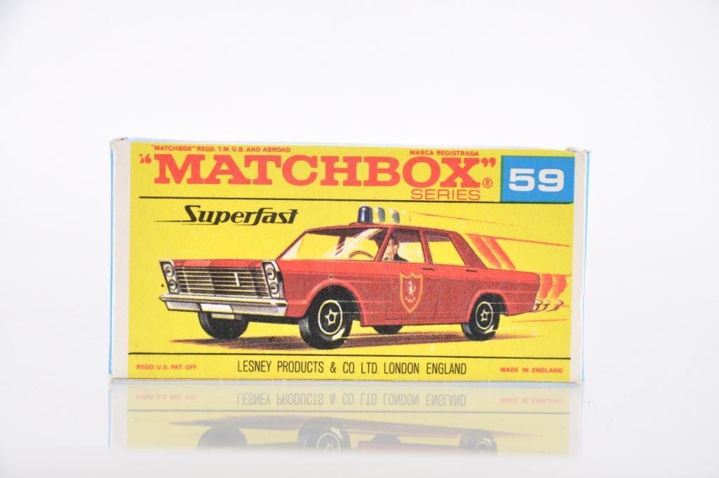 Matchbox Superfast No. 59 Fire Chief Car Die-Cast Vehicle with Original Box