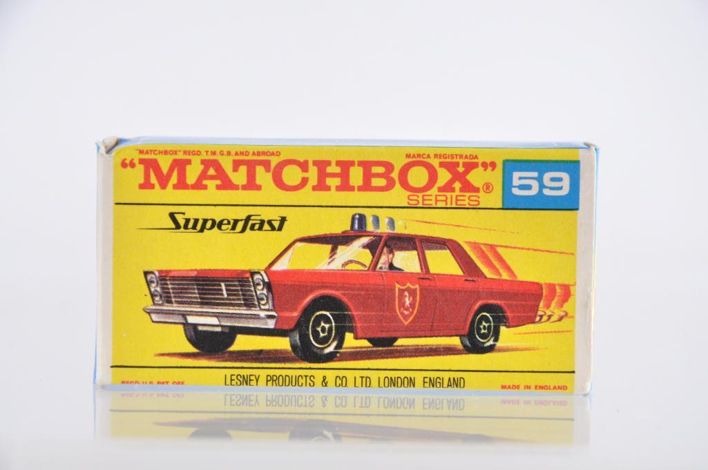 Matchbox Superfast No. 59 Fire Chief Car Die-Cast Vehicle with Original Box