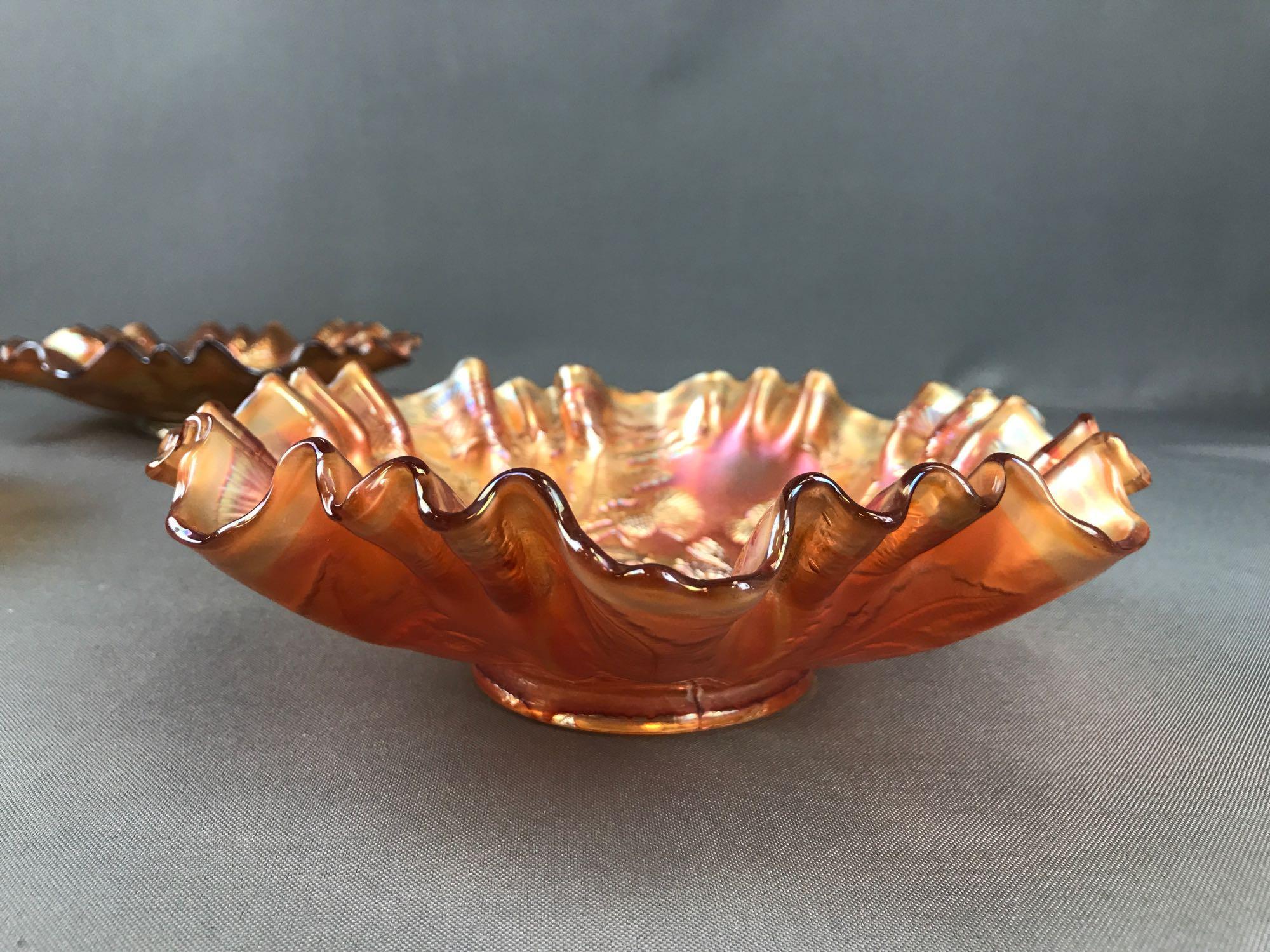 Group of 4 Carnival Glass Bowls