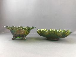 Group of 2 Antique Carnival Glass bowls