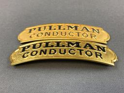 Vintage Pullman Conductor hat badges