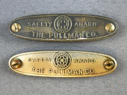 Vintage Pullman Co Safety award medals/badges