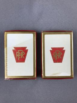 Group of 6 Vintage Railway Playing Cards