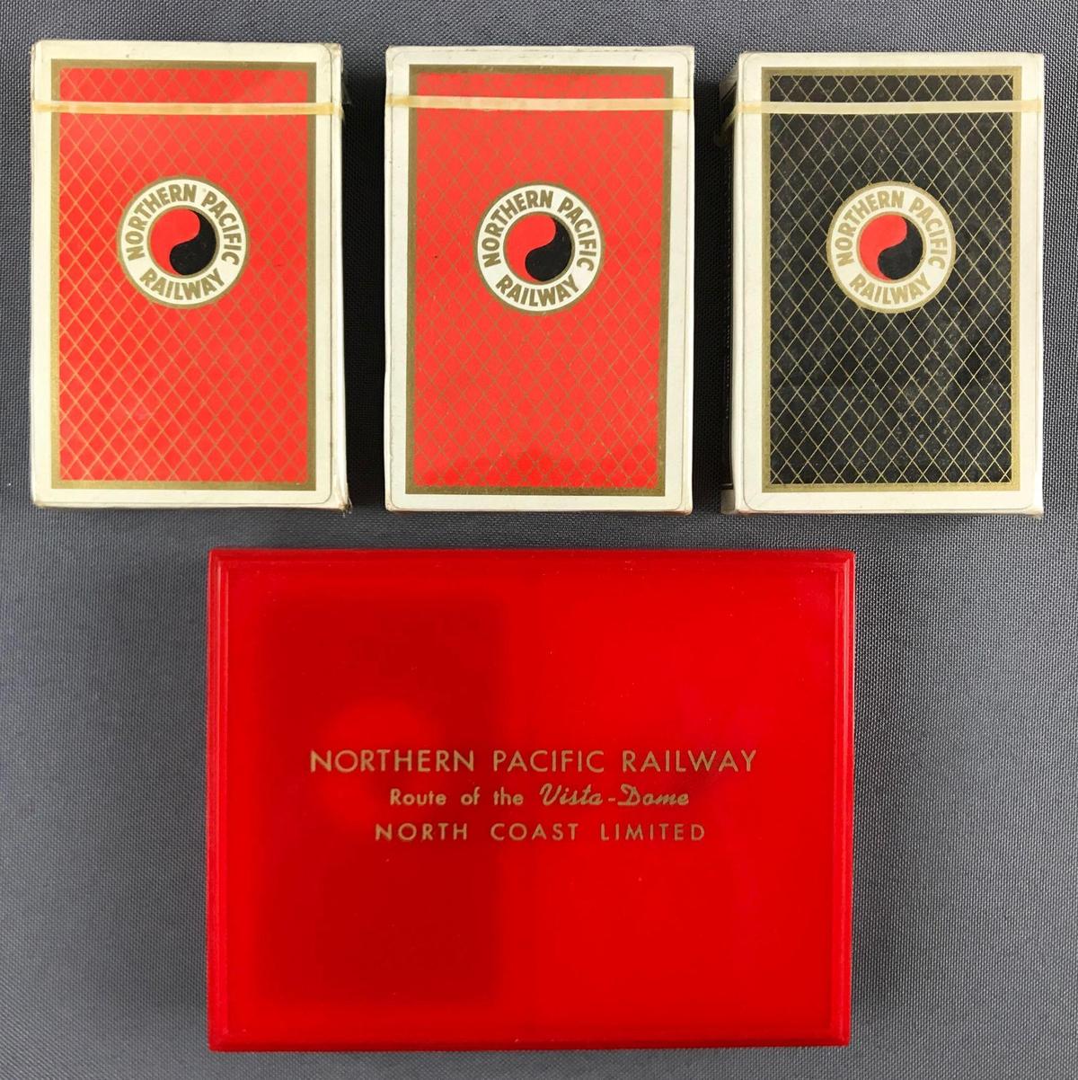 Group of Northern Pacific Railway playing cards
