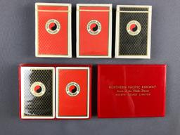 Group of Northern Pacific Railway playing cards