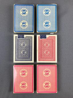 Group of 7 Vintage southern pacific railway playing cards
