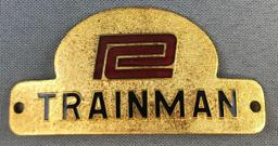 Vintage Penn Central Trainman hat badge