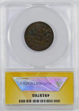 1804 Draped Bust Half Cent (ANACS) F12 Details.