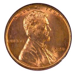 1920 Lincoln Wheat Cent (NGC) MS65RD.