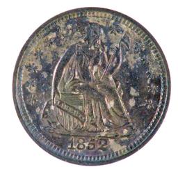 1852 P Seated Liberty Silver Half Dime (NGC) MS65.