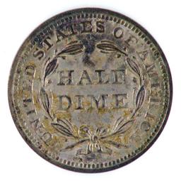 1852 P Seated Liberty Silver Half Dime (NGC) MS65.