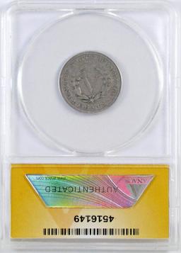 1912 S Liberty Head Nickel (ANACS) VG8 Details.