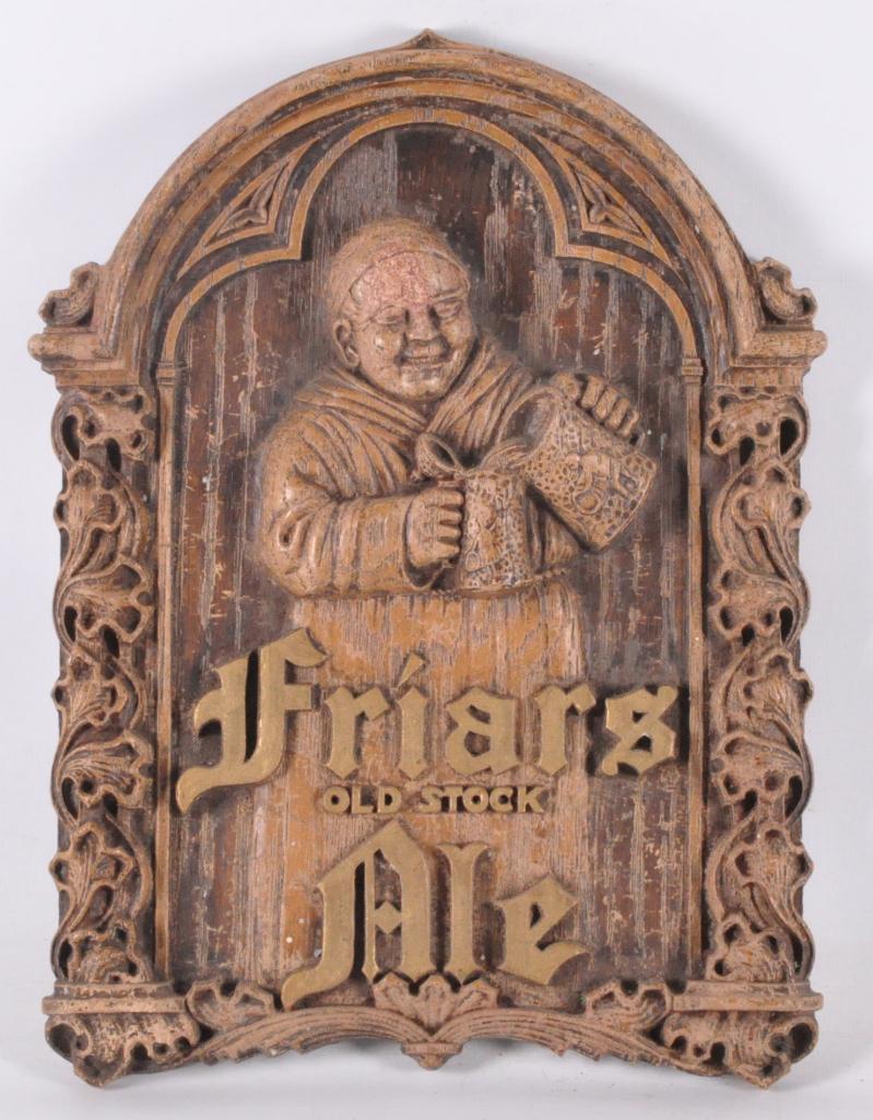 Vintage Friars Old Stock Ale Advertising Beer Sign