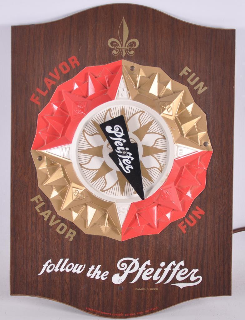 Vintage Pfeiffer Advertising Motion Beer Sign