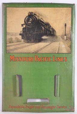 Vintage Missouri Pacific Lines Advertising Metal Sign