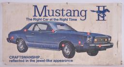 Vintage Ford Mustang Advertising Cardboard Sign