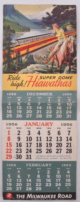 1956 The Milwaukee Road Railroad Advertising Calendar