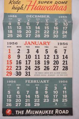 1956 The Milwaukee Road Railroad Advertising Calendar