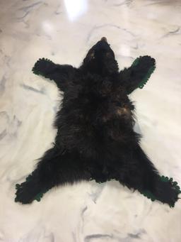 Vintage Black Bear Taxidermy Rug