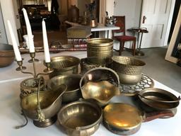 Group of vintage brass items