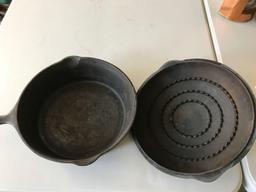 Vintage cast iron pan with lid