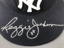 Reggie Jackson autographed New York Yankees fitted cap with letter of authenticity