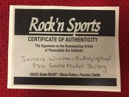 James Winston autographed FSU game jersey with certificate of authenticity