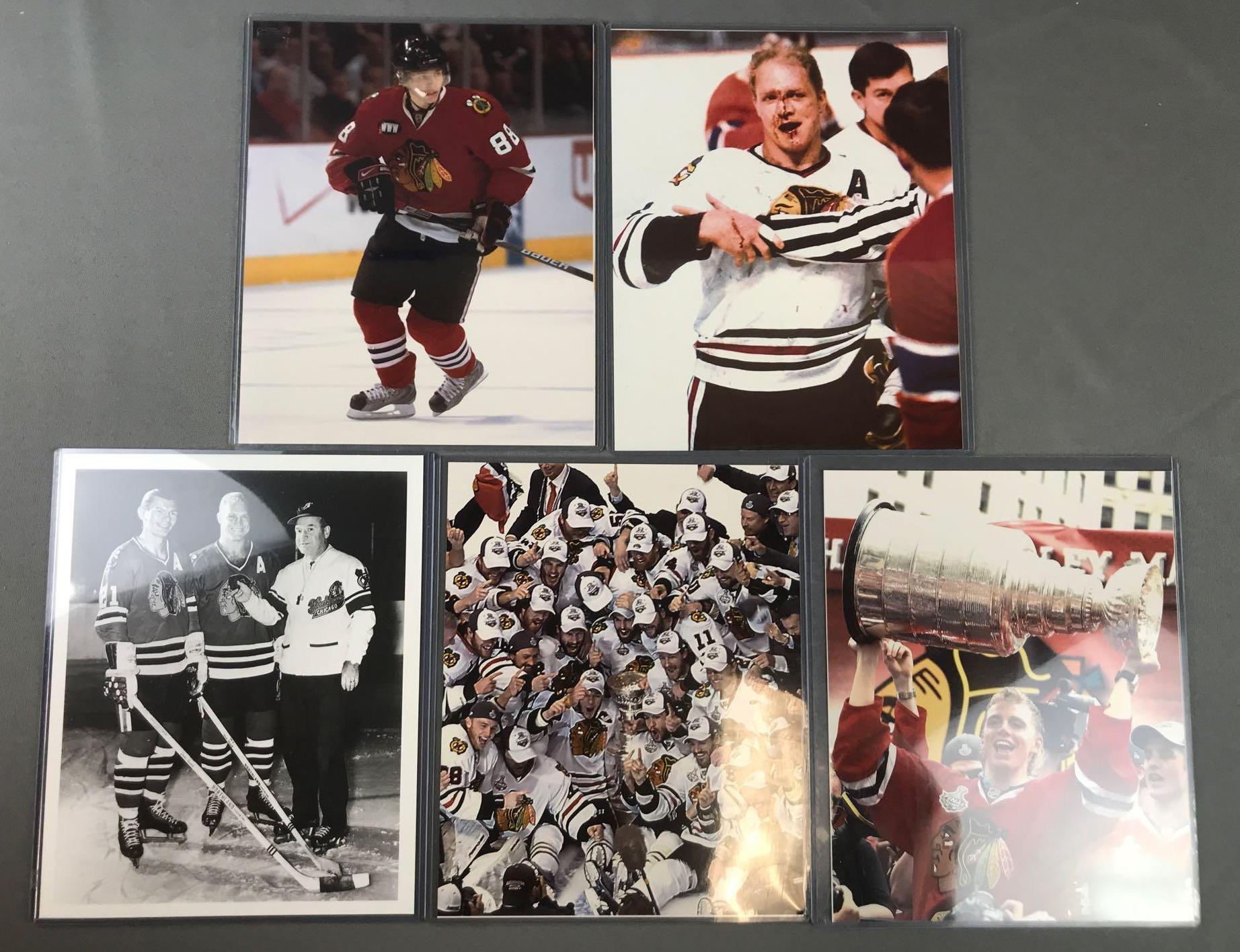 Group of 5 Blackhawks photos