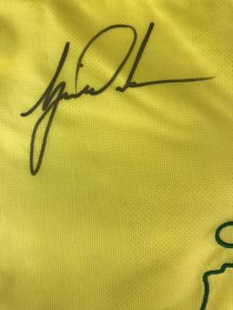 Tiger Woods autographed 2004 Masters pin flag with C.O.A.