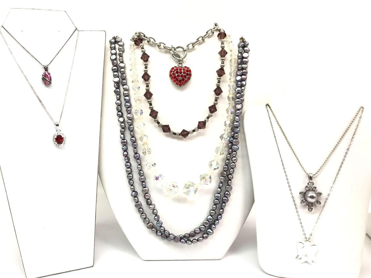 Costume Necklace Collection - Baroque Pearls, Faceted Crystal, Sterling Silver + more