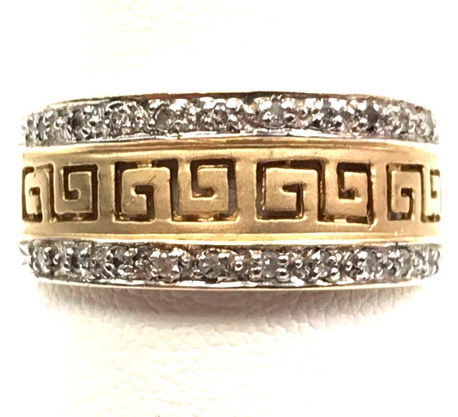 10k Yellow Gold and Diamond Band